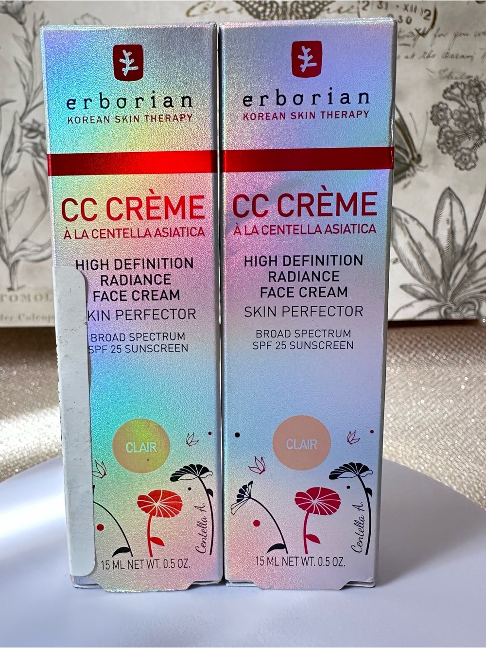 Erborian CC Crème Clair - High Definition Radiance Face Cream SPF 25 Set of 2